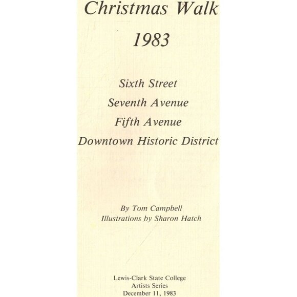 CHRISTMAS WALK 1983 by Campbell, Tom & Hatch, Sharon 1983 Paperback - Picture 2 of 3